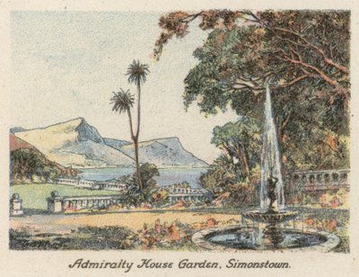 Dél-Afrika: Admiralty House Garden, Simonstown (színes lithó) alkotó: Charles Ernest Peers