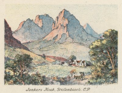 Dél-Afrika: Jonkers Hoek, Stellenbosch, CP (színes litográfia) alkotó: Charles Ernest Peers