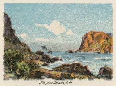 Dél-Afrika: Knysna Heads, CP (színes litográfia) alkotó: Charles Ernest Peers