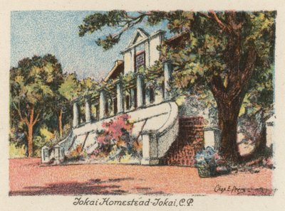 Dél-Afrika: Tokai Homestead, Tokai, CP (színes litográfia) alkotó: Charles Ernest Peers