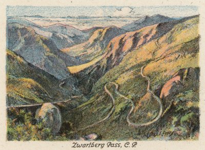Dél-Afrika: Zwartberg Pass, CP (színes litográfia) alkotó: Charles Ernest Peers
