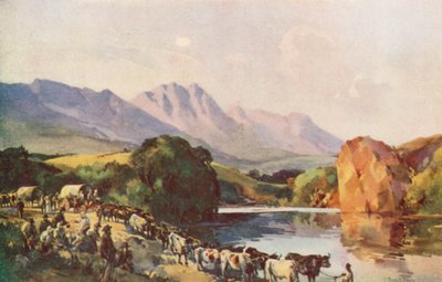 A Voortrekkers (színes litográfia) alkotó: Charles Ernest Peers