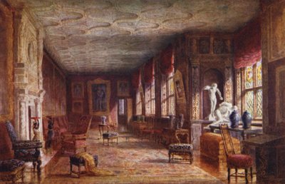 Knole House: Cartoon Gallery (színes litográfia) alkotó: Charles Essenhigh Corke