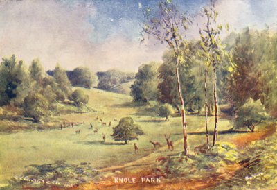 Knole House: Gland in the Park (színes litográfia) alkotó: Charles Essenhigh Corke