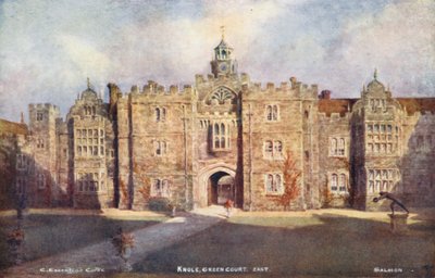 Knole House: Green Court, East (színes litográfia) alkotó: Charles Essenhigh Corke