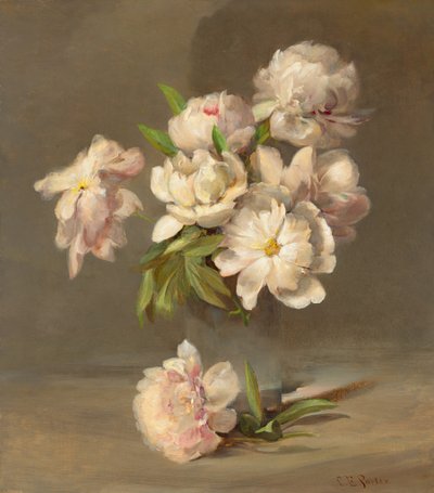 Bazsarózsák vázában, 1885 körül (olaj, vászon) alkotó: Charles Ethan Porter
