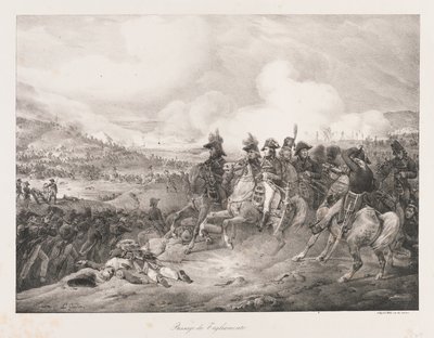 Átkelés a Iagliomentón, 19. század eleje (litho) alkotó: Charles Etienne Pierre Motte