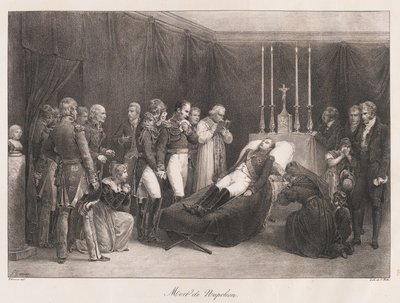 Napóleon halála, 19. század eleje alkotó: Charles Etienne Pierre Motte