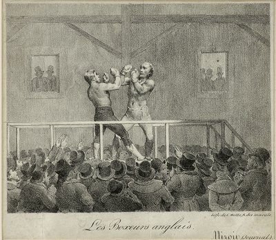 angol boxerek (litho) alkotó: Charles Etienne Pierre Motte