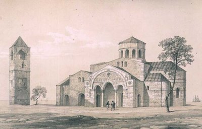 Délkeleti kilátás a St. Sophia, Trebizond, pub. szerző: Day & Son (litho) alkotó: Charles Felix Marie (after) Texier