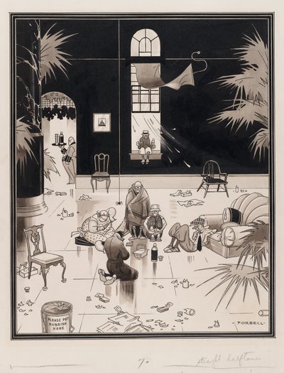 Klubélet Amerikában, a Picnickers, 1933 előtt (toll- és tintamosás papíron) alkotó: Charles Forbell