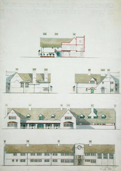 Lady Henry Somerset házát ajánlották az essexi Higham Woodfordban alkotó: Charles Francis Annesley Voysey