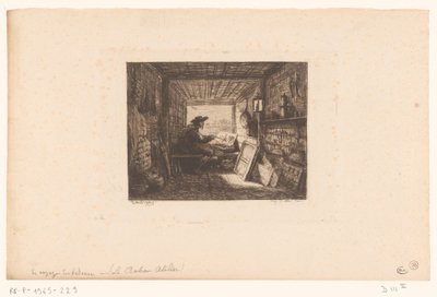 Egy művész műterme Le bateau-atelier Sorozat víz körüli tájakkal és eseményekkel (sorozat címe) Voyage en Bateau alkotó: Charles Francois Daubigny