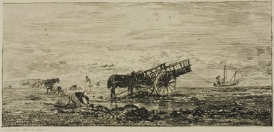 Strand Villerville-ben alkotó: Charles Francois Daubigny