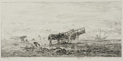 Strand Villerville-ben alkotó: Charles Francois Daubigny