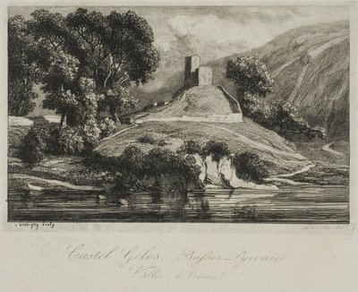 Castel Gélos (Ossau-völgy) alkotó: Charles Francois Daubigny