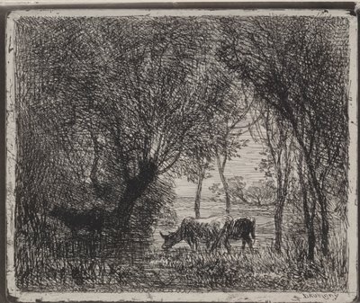 Tehenek az erdőben alkotó: Charles Francois Daubigny