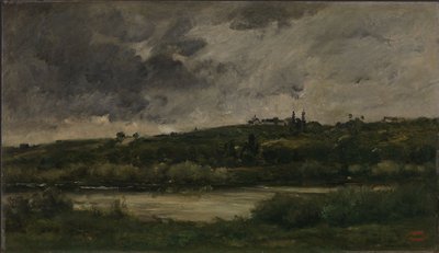 Folyóparti táj alkotó: Charles Francois Daubigny