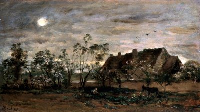 Este Honfleurben, 1860-as évek. alkotó: Charles Francois Daubigny