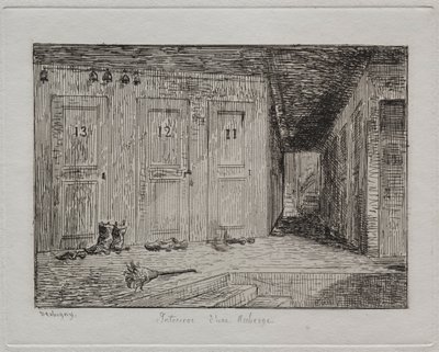 Egy fogadó belseje, 1861. alkotó: Charles Francois Daubigny