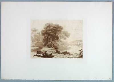 Táj (Claude Lorrain nyomán) alkotó: Charles Francois Daubigny