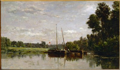 Les peniches - az uszályok ... alkotó: Charles Francois Daubigny