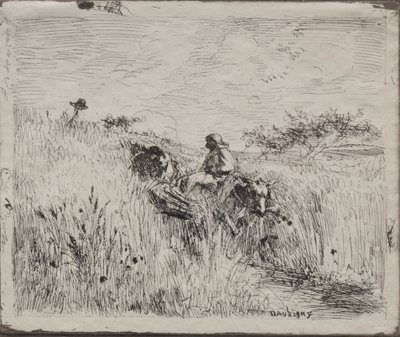 Út a gabonatáblán keresztül alkotó: Charles Francois Daubigny