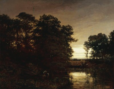 Táj tóval alkotó: Charles Francois Daubigny