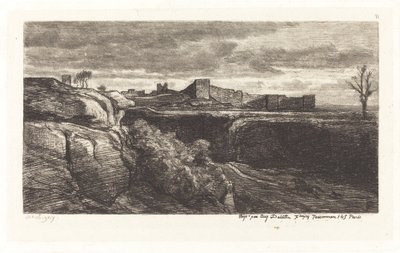 A cremieux-i kastély romjai alkotó: Charles Francois Daubigny