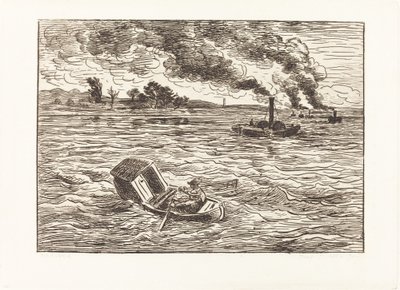 Gőzhajók alkotó: Charles Francois Daubigny