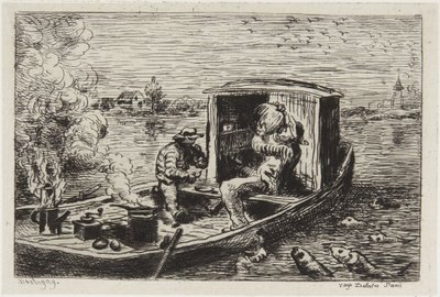 Egy étkezés lenyelése alkotó: Charles Francois Daubigny