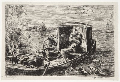 Egy étkezés lenyelése alkotó: Charles Francois Daubigny