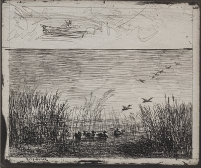 Mocsár kacsákkal alkotó: Charles Francois Daubigny