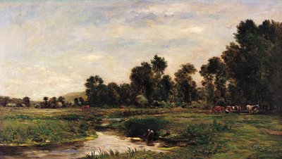 Az Arques-völgy, Seine-Maritime alkotó: Charles Francois Daubigny