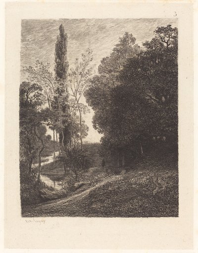 Az unokatestvér bankjai (Les Bords du Cousin) alkotó: Charles Francois Daubigny