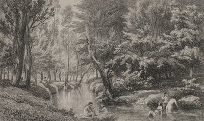 A fürdőzők alkotó: Charles Francois Daubigny