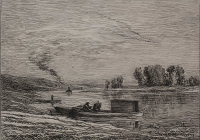 A hajó Conflansban alkotó: Charles Francois Daubigny