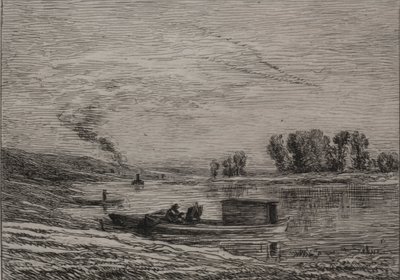 A hajó Conflansban, 1866. alkotó: Charles Francois Daubigny