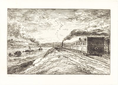 Az indulás (Le Depart) alkotó: Charles Francois Daubigny