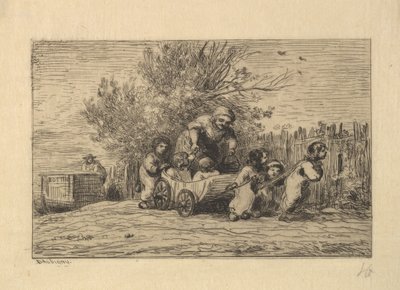 A szekér örökösei, 1861. alkotó: Charles Francois Daubigny