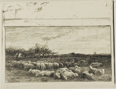 A nagy bárány akol alkotó: Charles Francois Daubigny