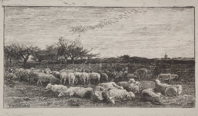 A nagy bárány akol alkotó: Charles Francois Daubigny