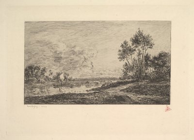 A Szajna Port-Maurinban, 1870. alkotó: Charles Francois Daubigny