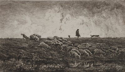 A zuhany, c. 1851. alkotó: Charles Francois Daubigny