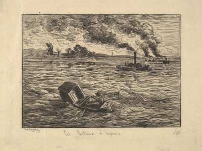 A gőzhajók, 1861. alkotó: Charles Francois Daubigny