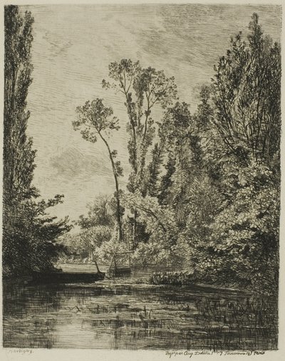 A Virgin-szigetek Bezonsban (The Fishing Hole) alkotó: Charles Francois Daubigny