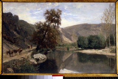 a bankok Cousin közelében Avallon Charles Francois Daubigny festménye (1817-1878) 19. század V. 0,33x0,55 m alkotó: Charles Francois Daubigny