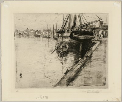 Dokk, New York folyó alkotó: Charles Frederick William Mielatz