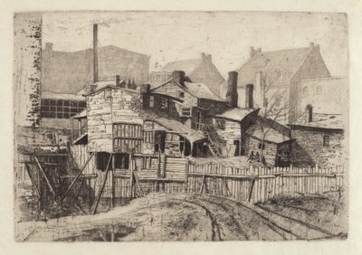 Cím nélkül (Faház a városban) alkotó: Charles Frederick William Mielatz