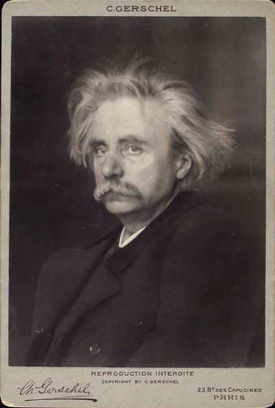 Edvard Grieg, norvég zeneszerző és zongoraművész, a 19. század végén vagy a 20. század elején alkotó: Charles Gerschel